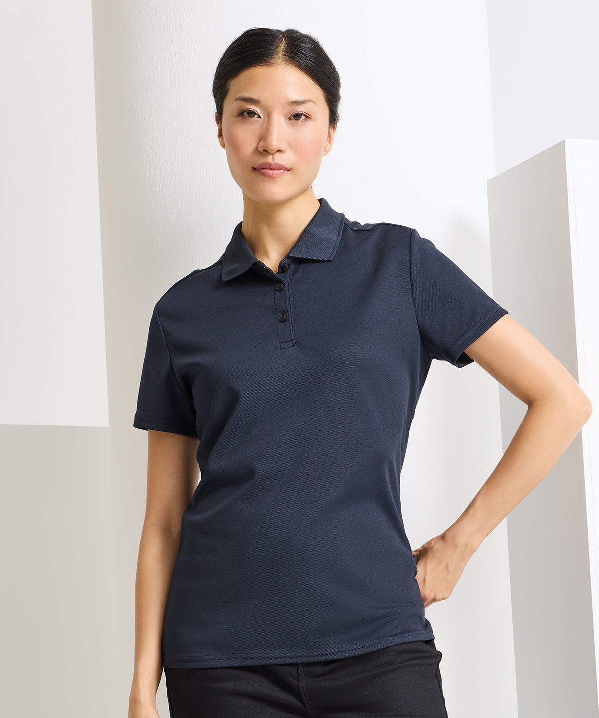 Premier Women's Spun Dyed Recycled Polo Shirt, ready to custom print with your logo or design