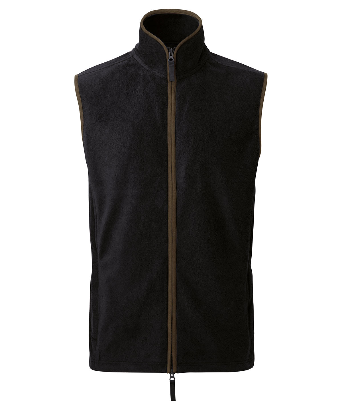 Premier Artisan Fleece Gilet in Black/Brown