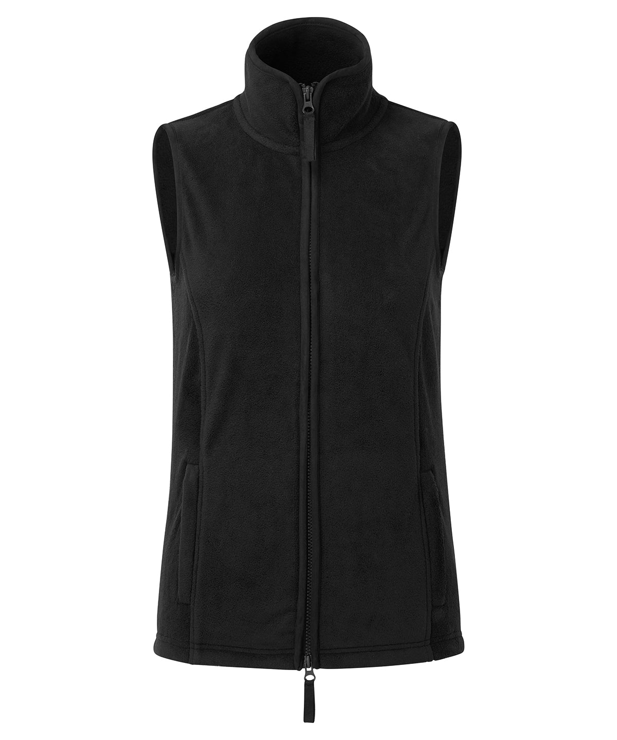 Premier Women's Artisan Fleece Gilet in Black/Black