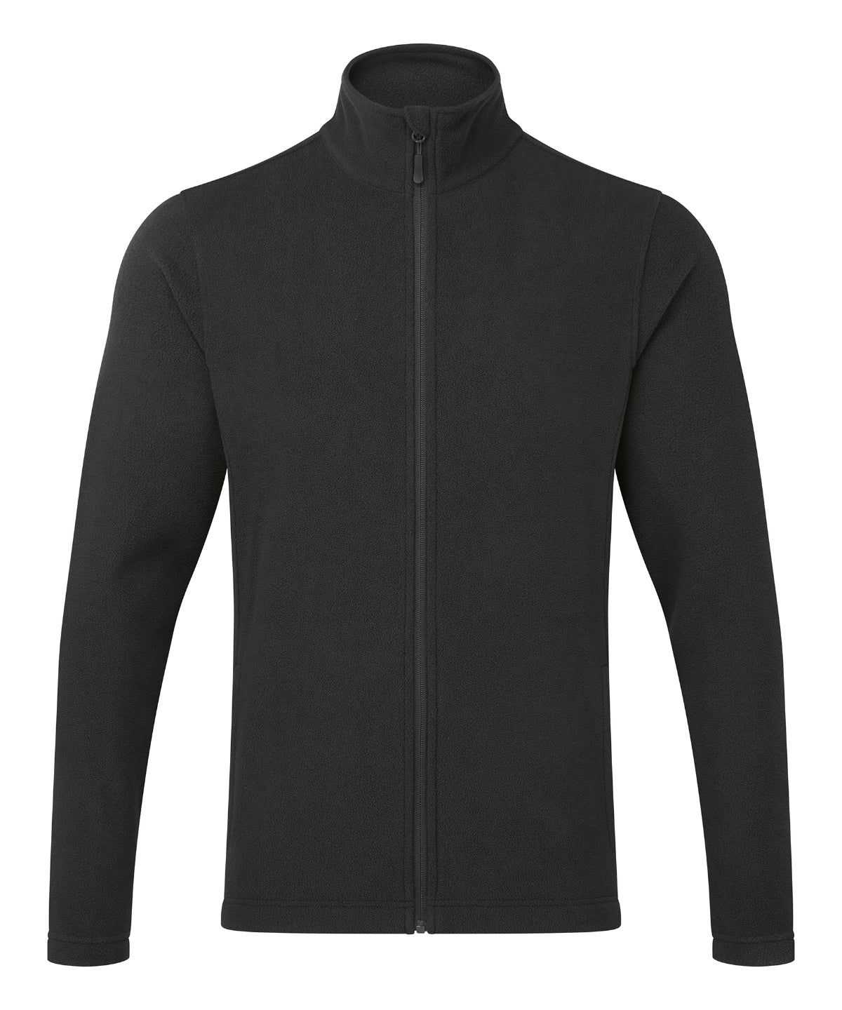 Premier Recyclight Full-Zip Microfleece in Black, front view