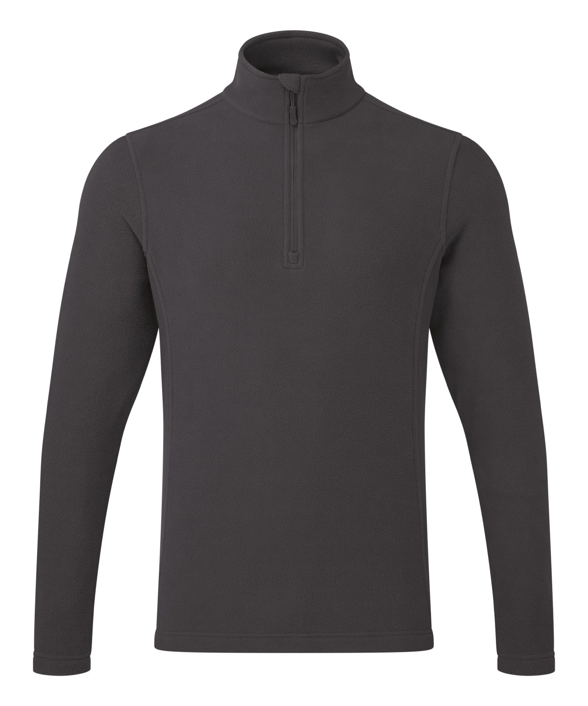 Premier Recyclight 1/4 Zip Microfleece in Dark Grey, front view