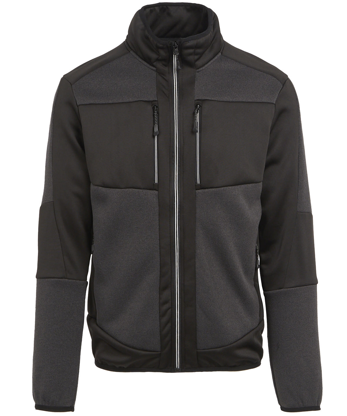 Regatta Professional E-Volve Knit-Effect Stretch Mid-Layer Fleece in Ash/Black