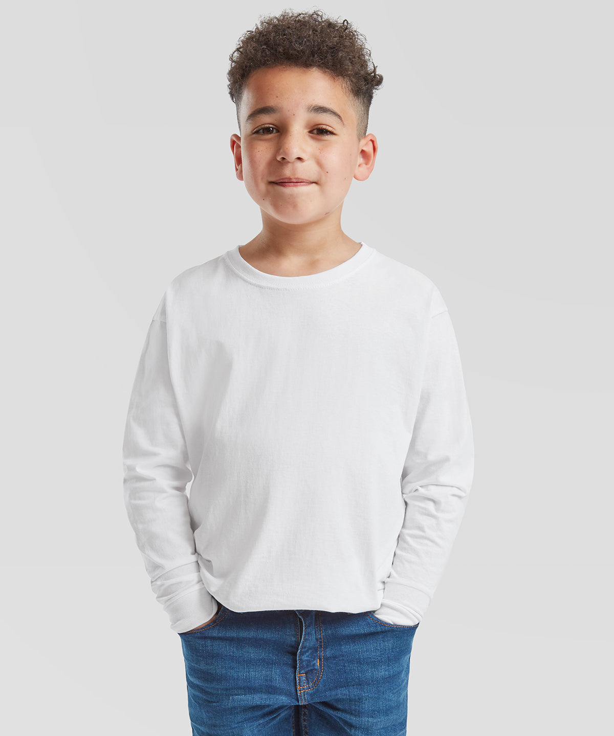 Fruit of the Loom Kids Long Sleeve Valueweight T-Shirt, ready to custom print with your logo or design