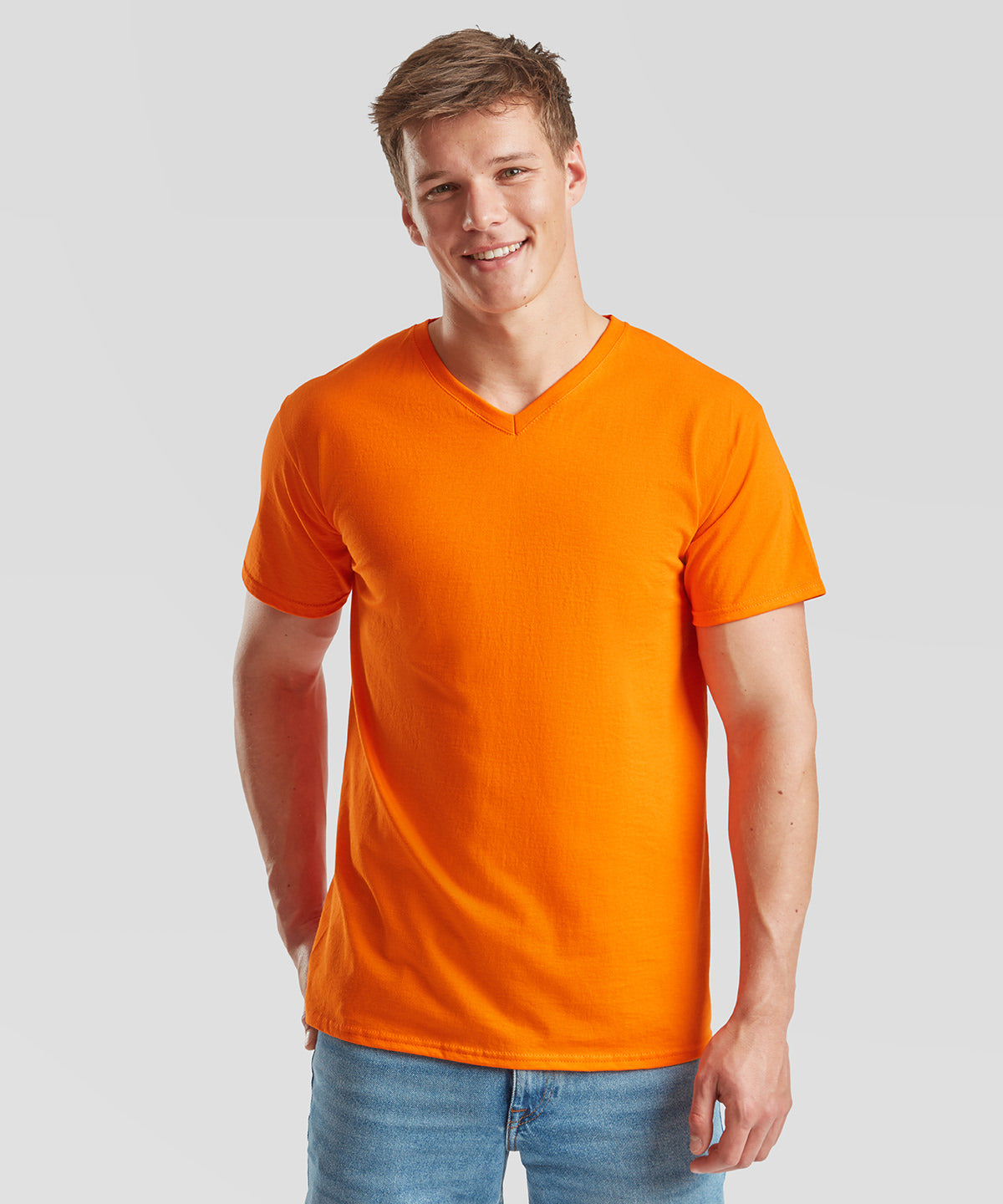 Fruit of the Loom Valueweight V-Neck T-Shirt, ready to custom print with your logo or design
