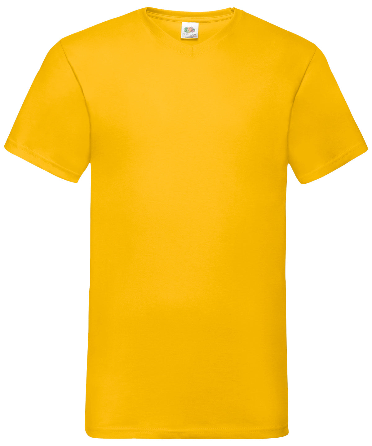 Fruit of the Loom Valueweight V-Neck T-Shirt in Sunflower, front view