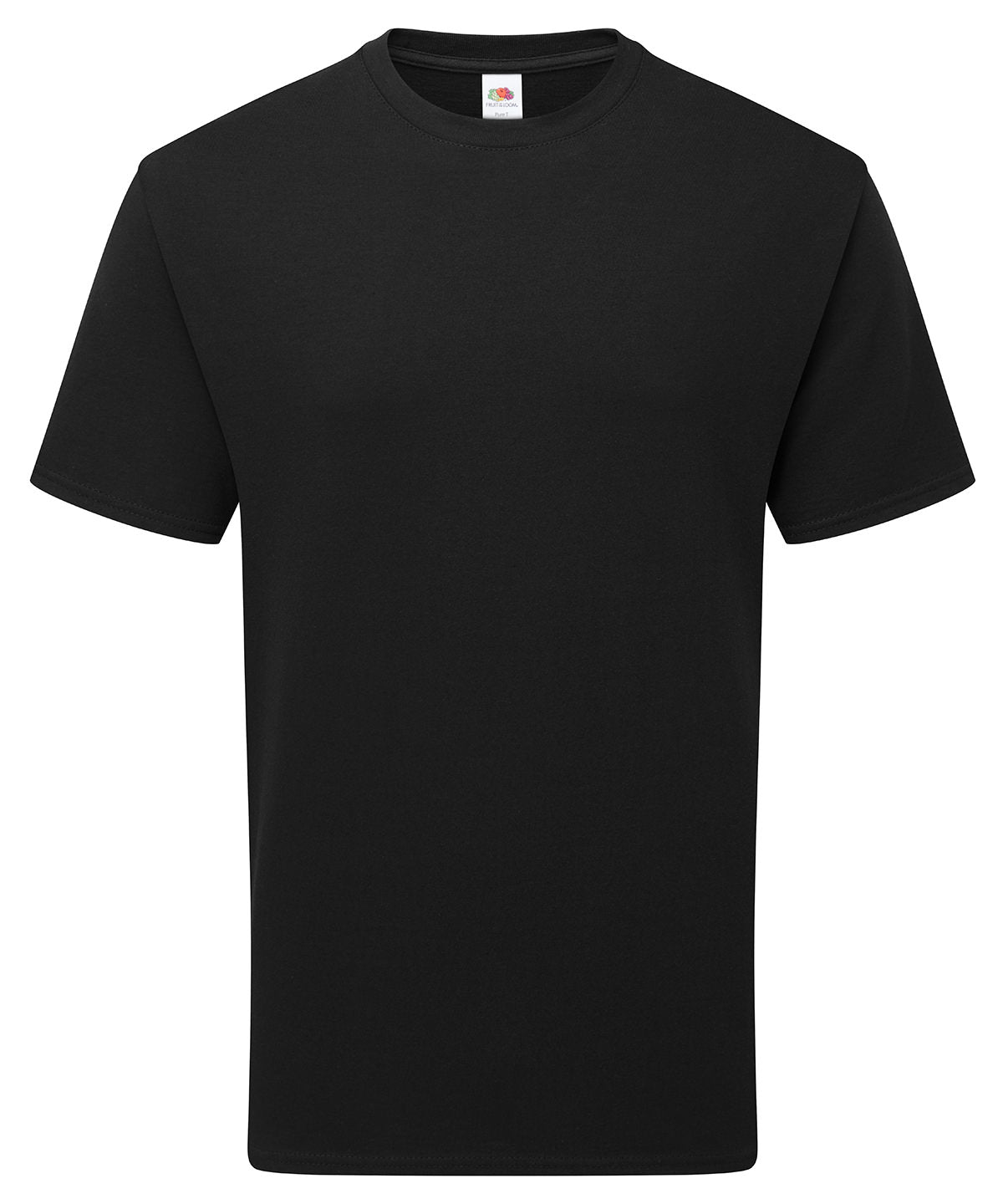 Fruit of the Loom Pure Cotton T-Shirt in Black, front view