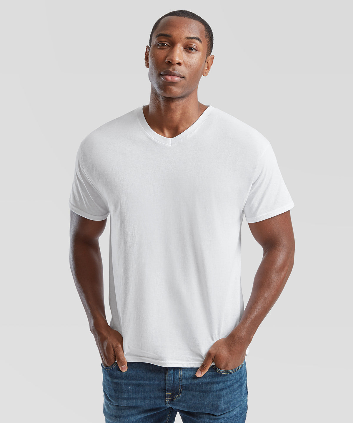 Fruit of the Loom Original V-Neck T-Shirt, ready to custom print with your logo or design