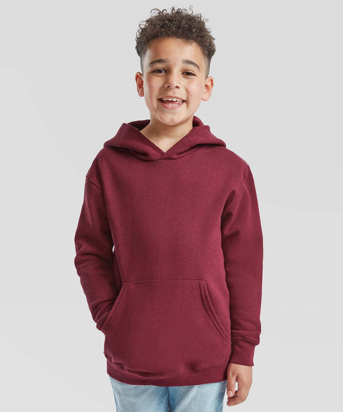 Fruit of the Loom Kids Classic Hooded Sweatshirt, ready to custom print with your logo or design