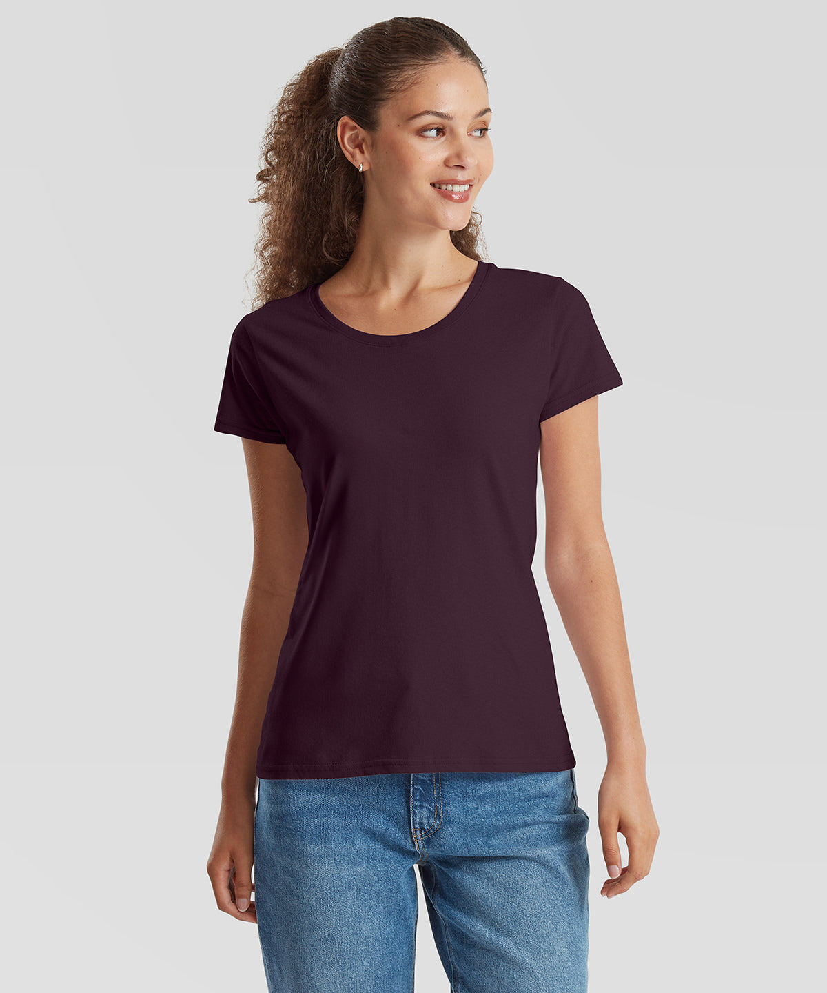 Fruit of the Loom Women's Iconic 195 Ringspun Premium T-Shirt, ready to custom print with your logo or design
