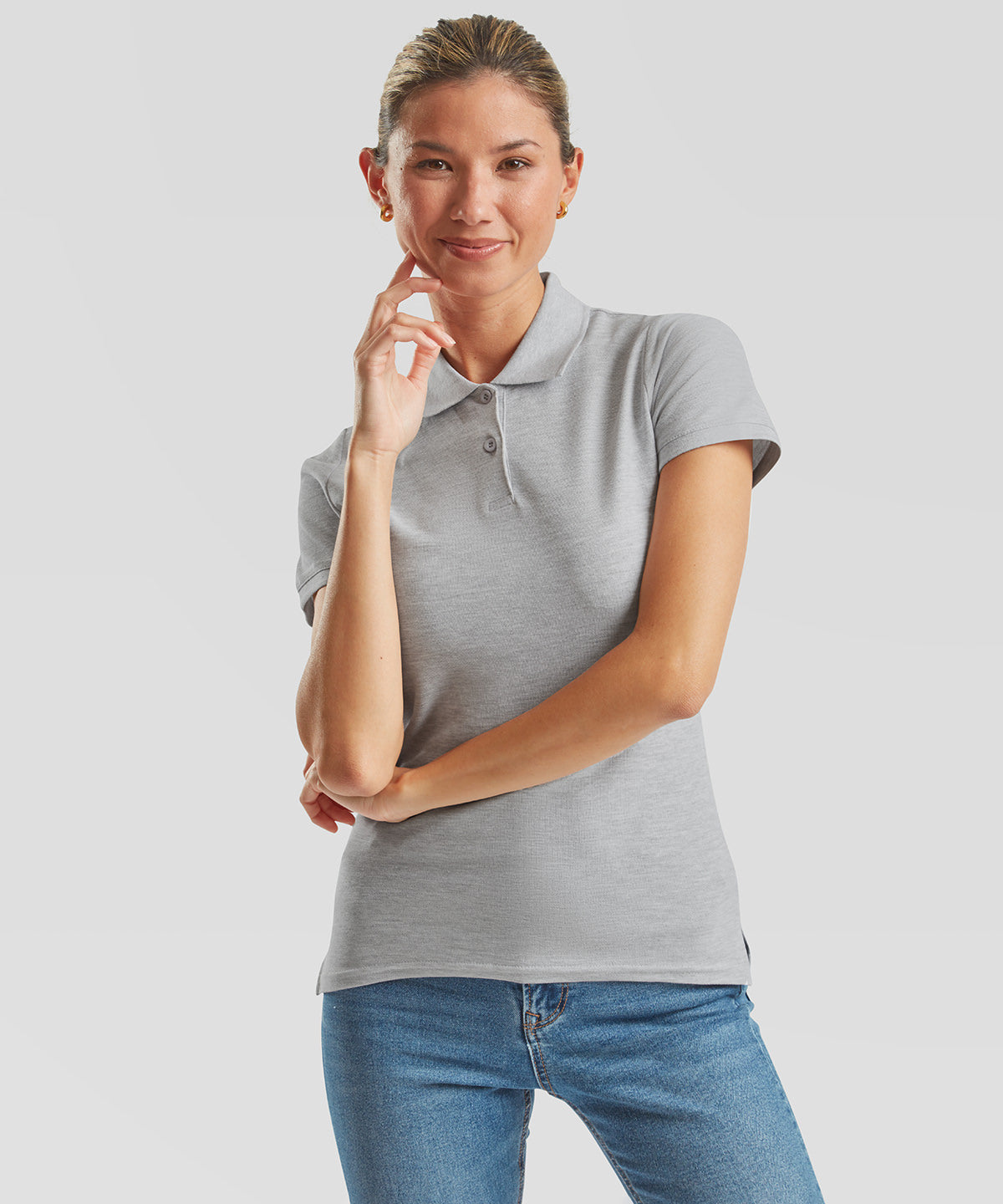 Fruit of the Loom Women's Premium Polo, ready to custom print with your logo or design