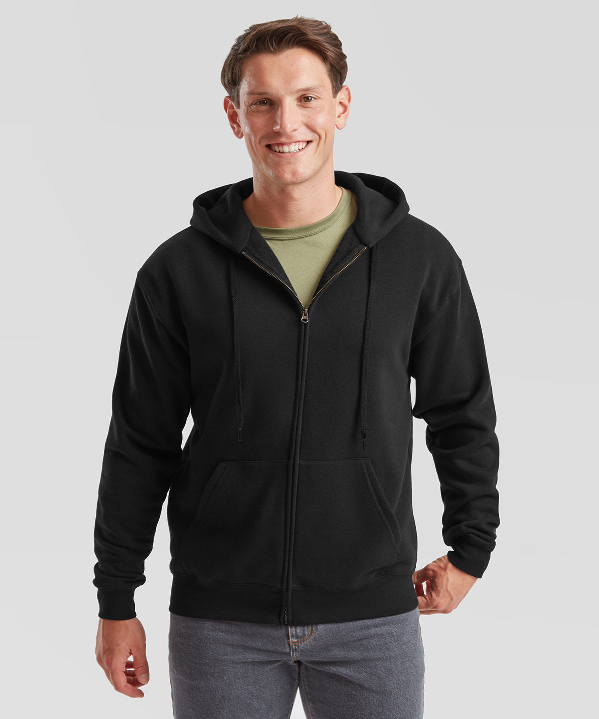 Fruit of the Loom Premium 70/30 Hooded Sweatshirt Jacket, ready to custom print with your logo or design
