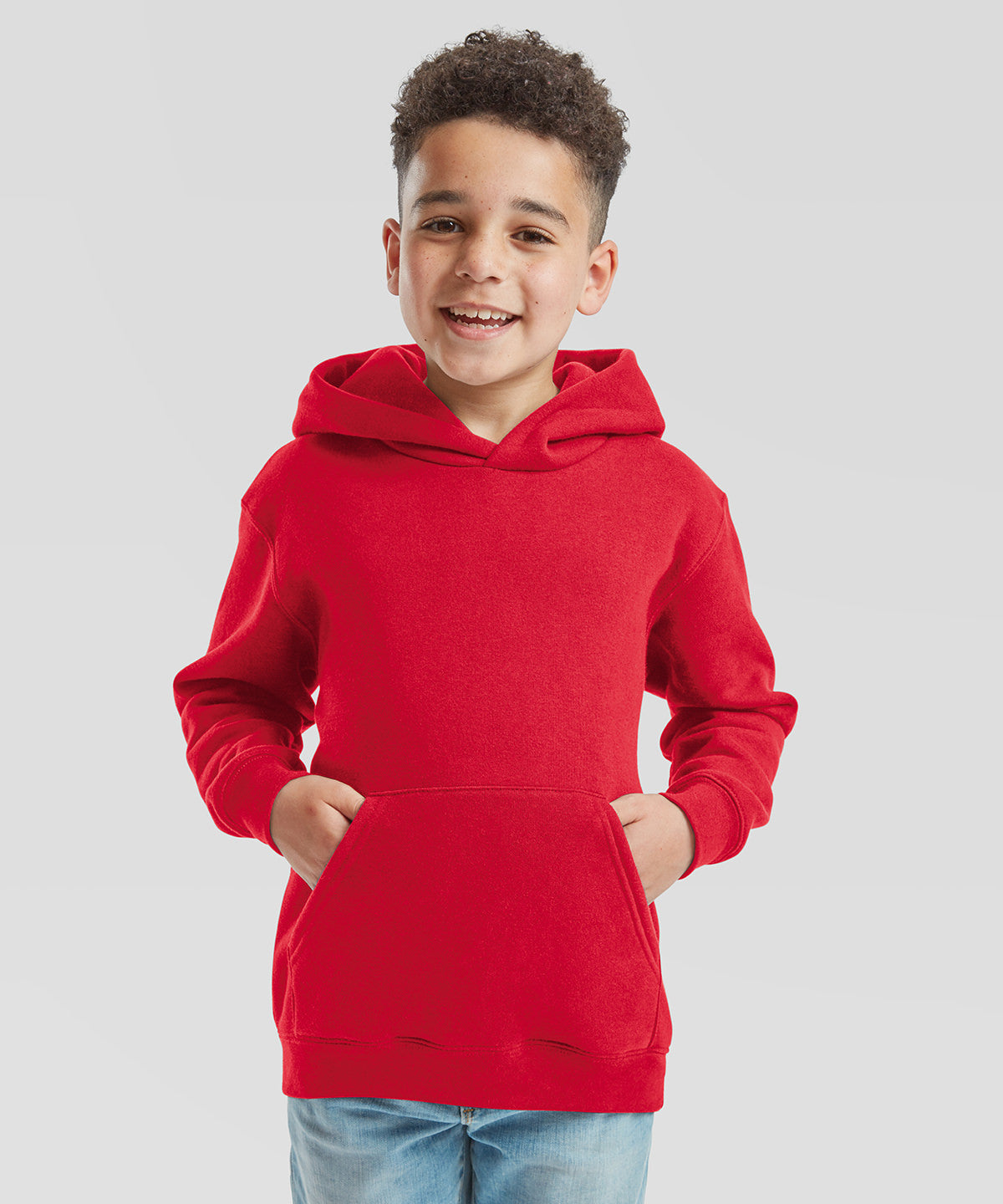 Fruit of the Loom Kids Premium Hooded Sweatshirt, ready to custom print with your logo or design