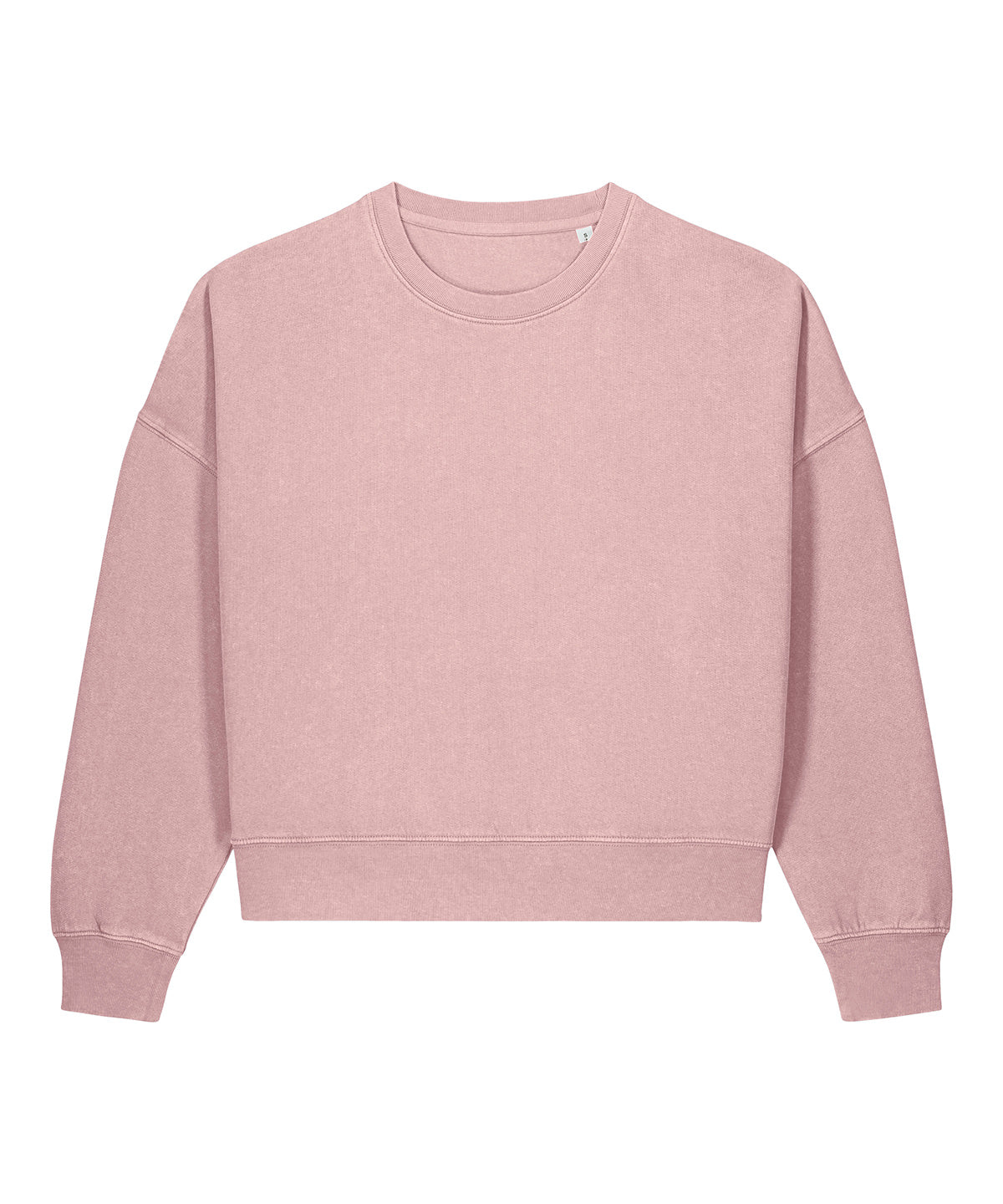 Stanley/Stella Stella Alma Vintage Sweatshirt in Garment Dyed Blush, front view