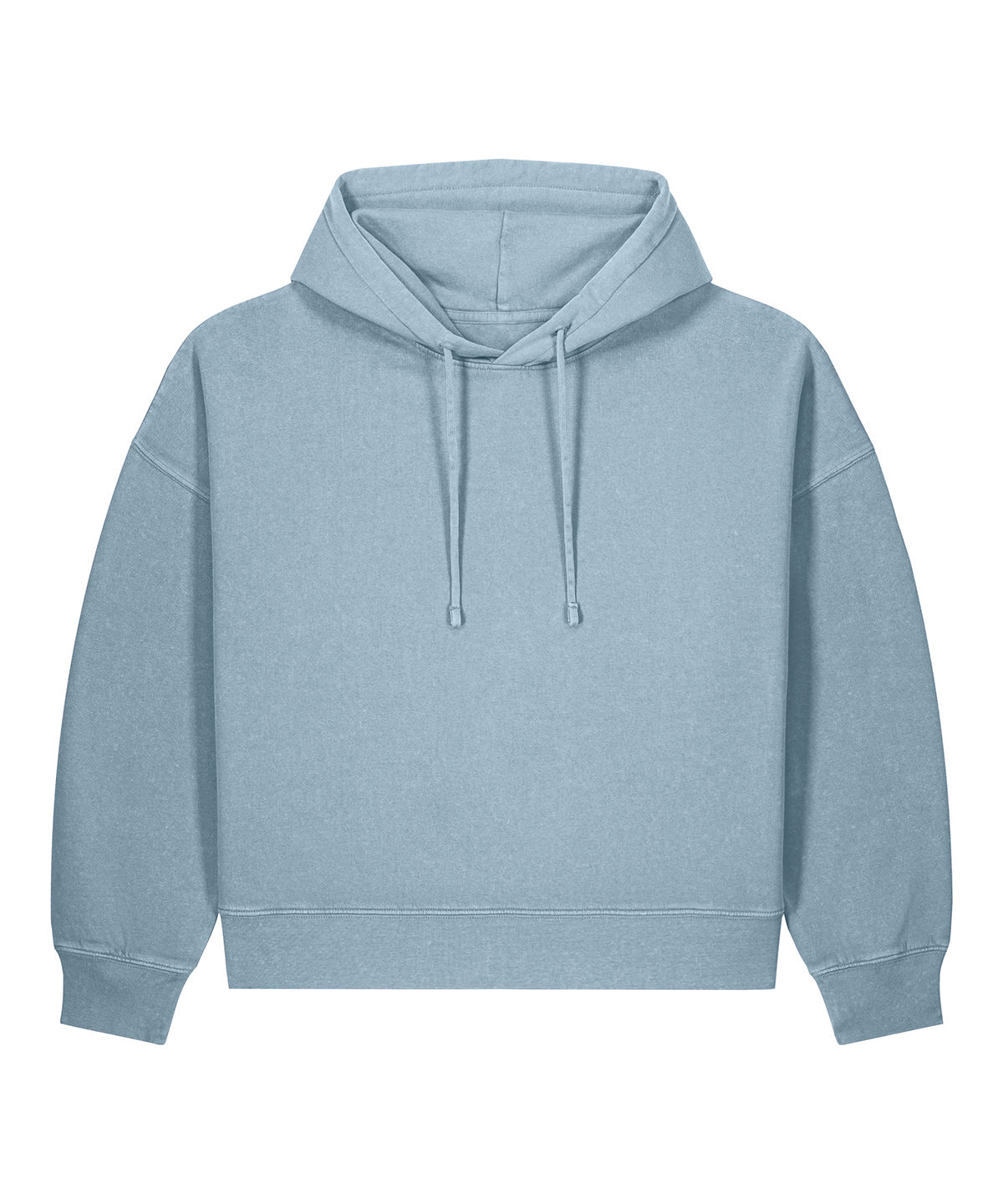 Stanley/Stella Stella Nora Vintage Hoodie in Garment Dyed Blue Stone, front view