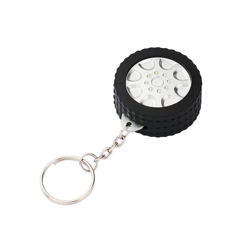 Tape Measure Keyring - Black / Tyre (1m)