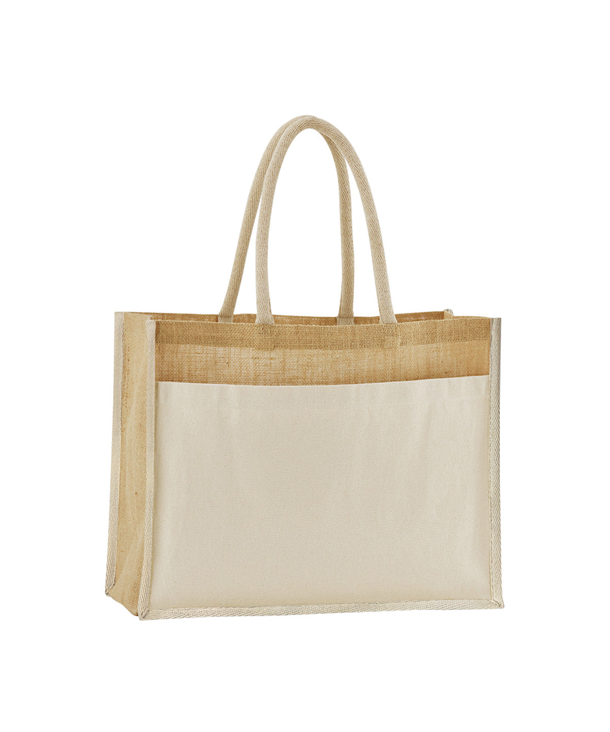Westford Mill Cotton pocket natural starched jute shopper