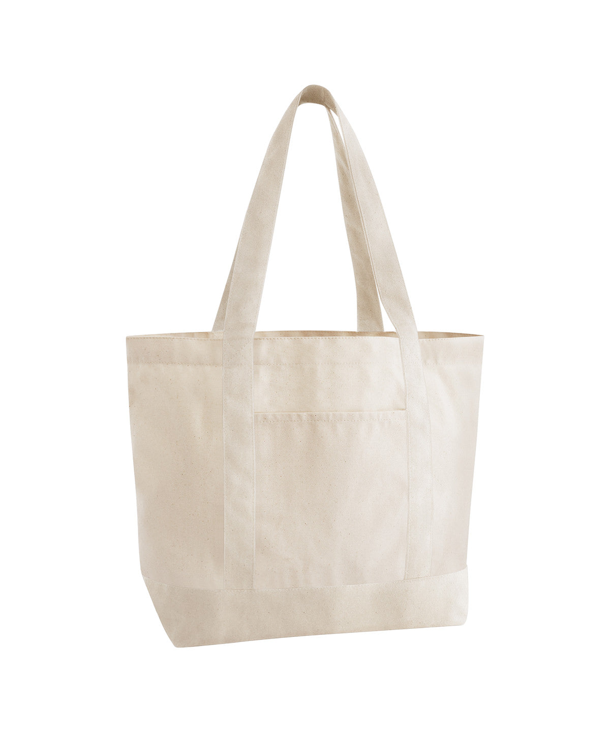 Blank natural organic tote bag, front view, ready for your logo or artwork