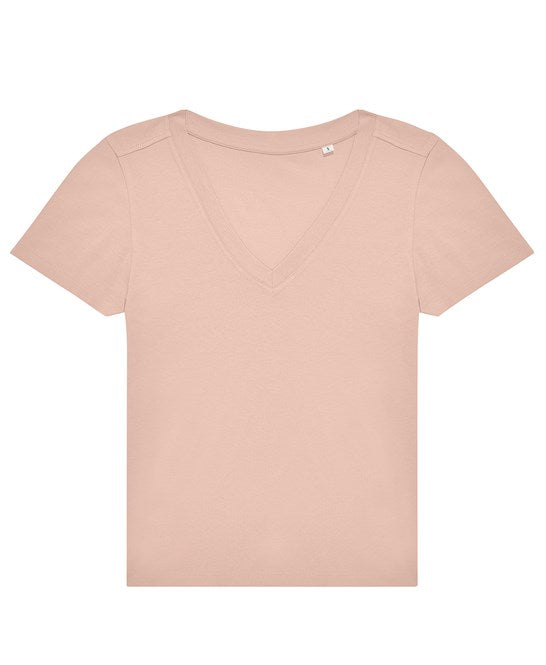 Custom Printed Women's V-Neck T-Shirt – B&C #E150 V 100% Cotton