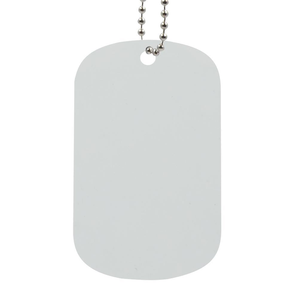 Dog Tag Necklace - White