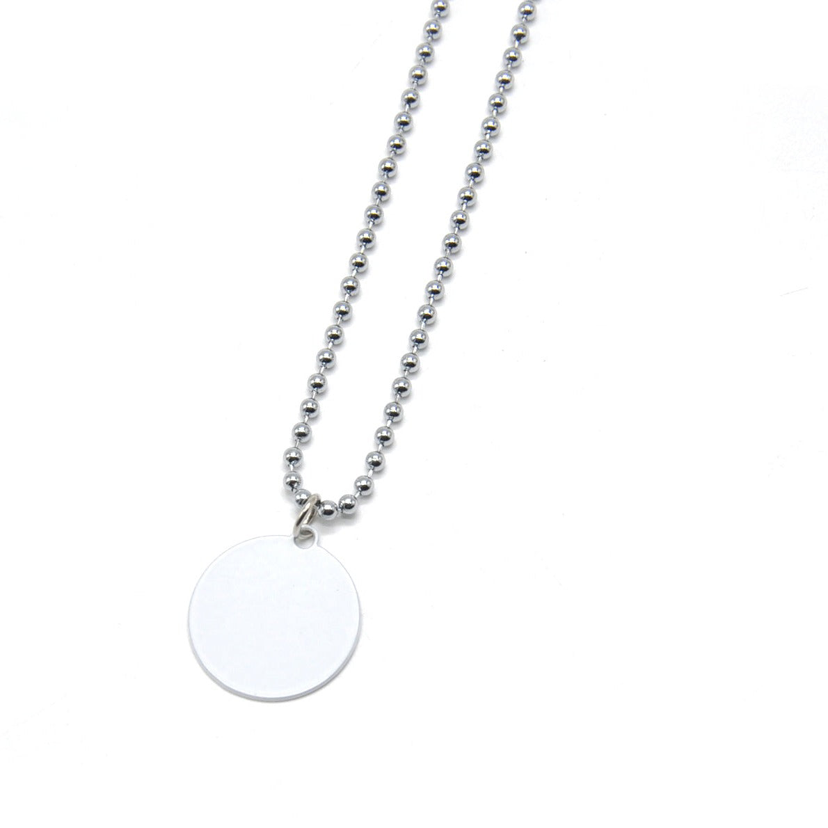 Photo Pendant Necklace - Silver / Round