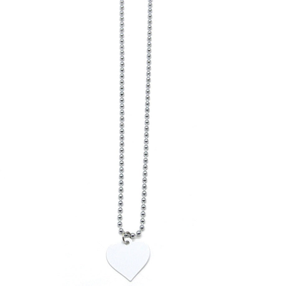 Photo Pendant Necklace - Silver / Heart