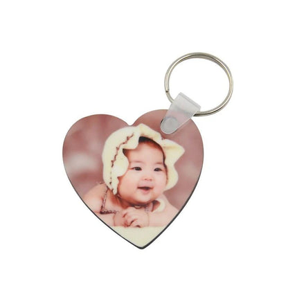 Heart or Round  Photo Keyring