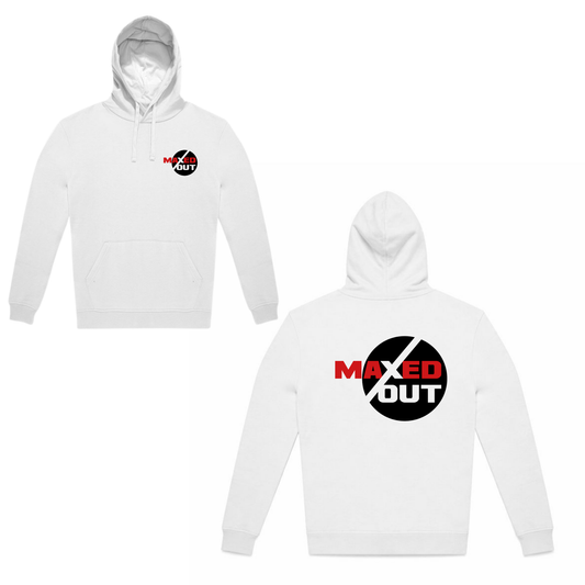 MAXED OUT – Official Circle Logo Hoodie (WHITE EDITION)
