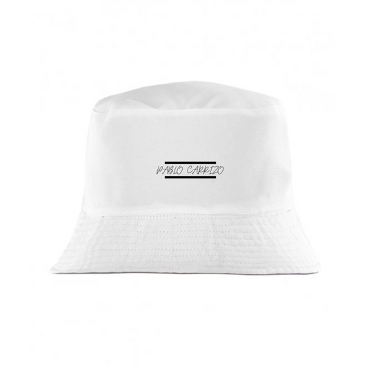 Pablo Carrizo Logo Bucket Hat - White