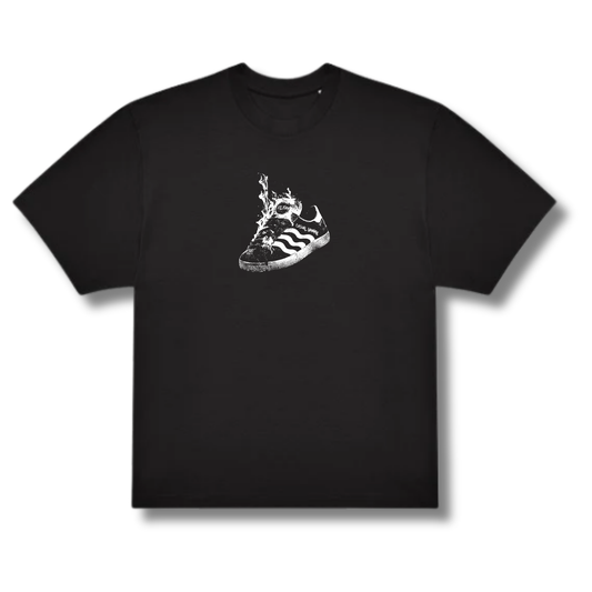 FILTHY RED “Burning Sole” T-Shirt (BLACK EDITION)