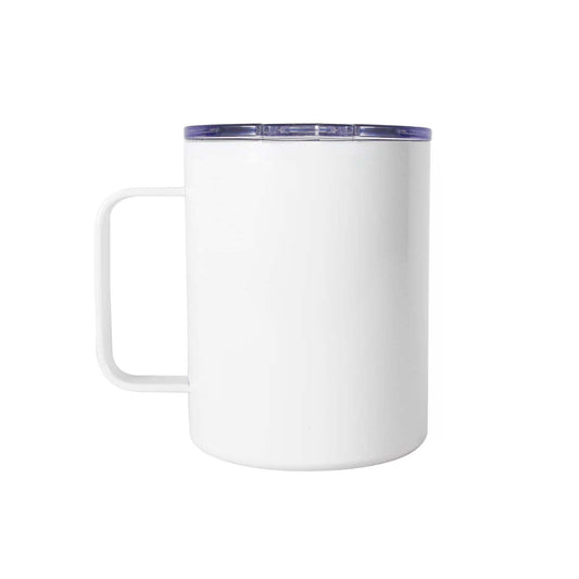 12oz Stainless Steel Mug - White