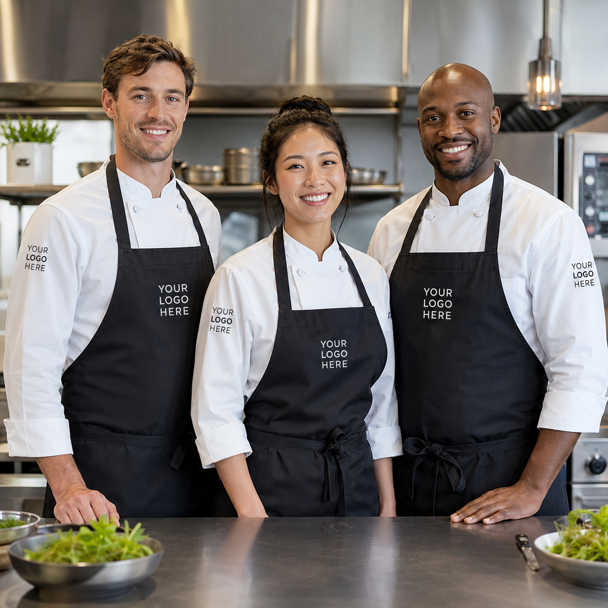Kitchen Package — 1 Chef Jacket & 1 Apron (Team of 3)