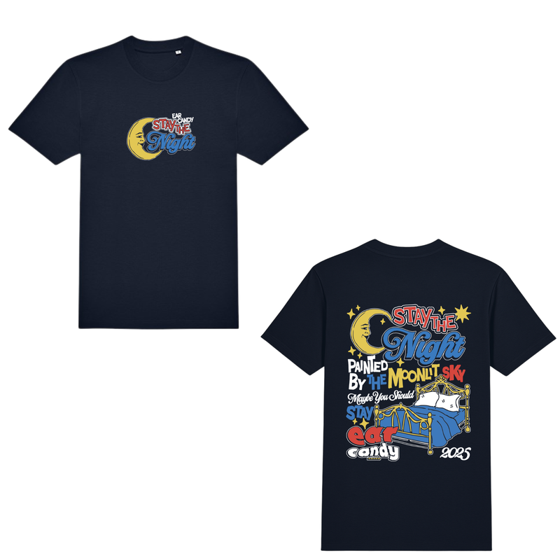Ear Candy Stay the Night T-Shirt Navy Blue