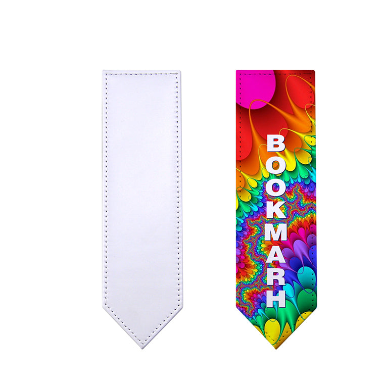 PU Leather Bookmark - White
