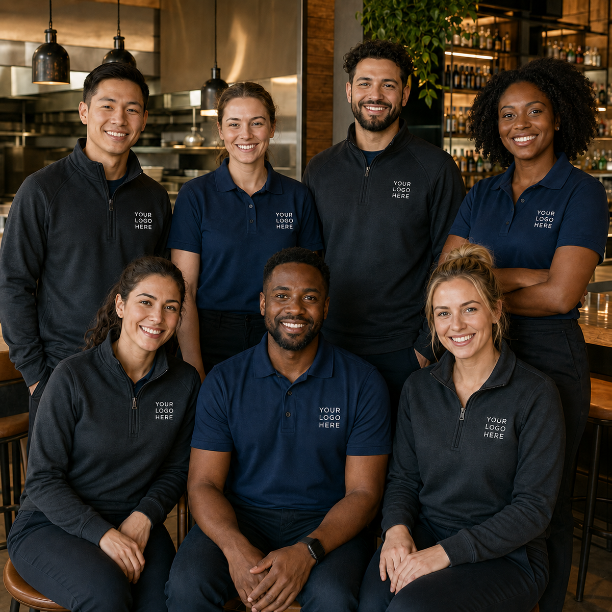New Business Uniform — 2 Polos & 1 Quarter-Zip (Team of 3)
