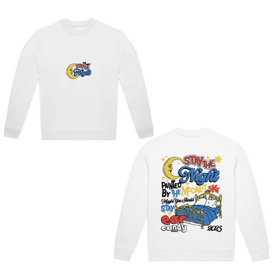 Ear Candy – “Stay The Night” Sweatshirt (White Edition, 2025)
