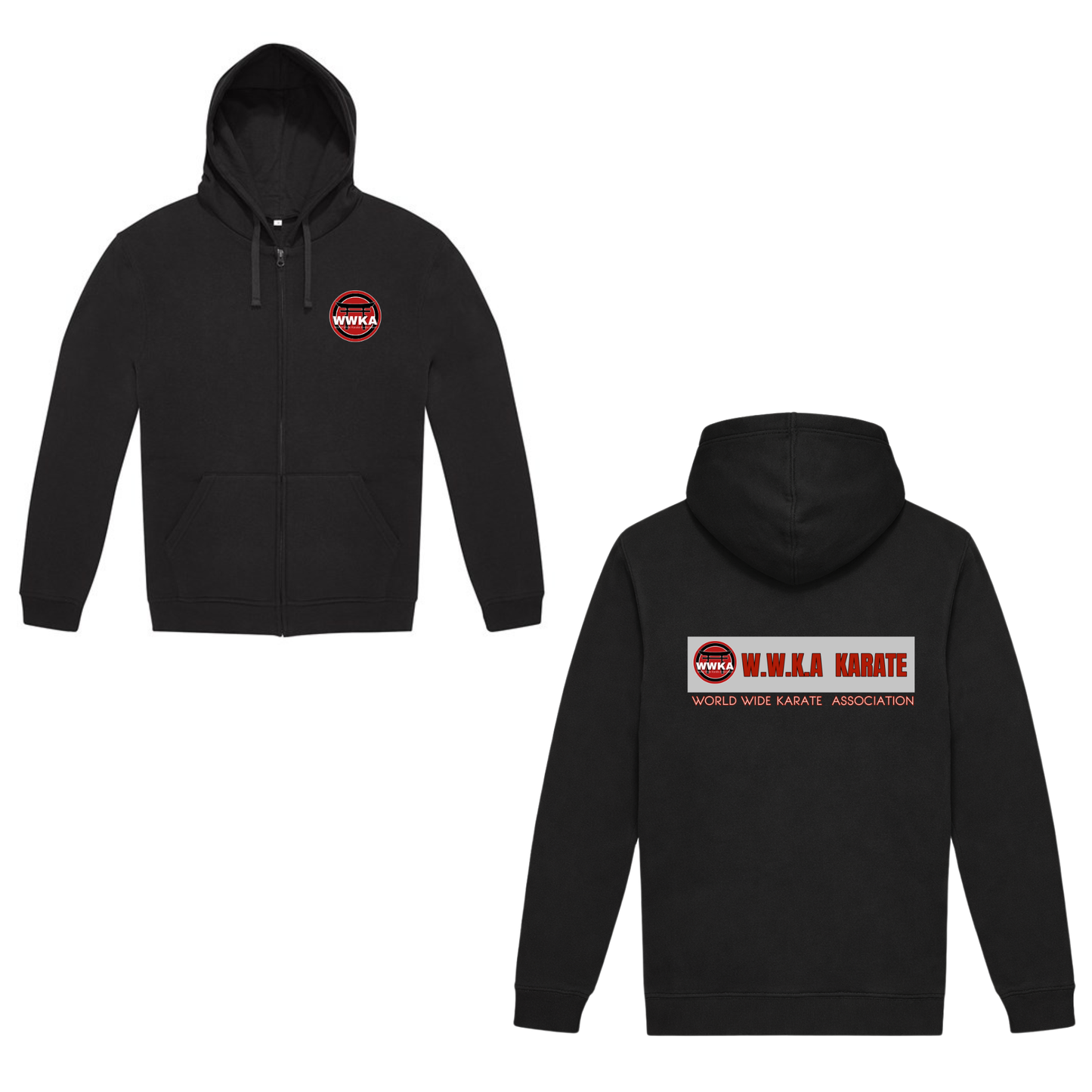 W.W.K.A Karate – Adult Zip Hoodie (BLACK EDITION)