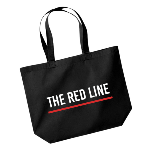 The Red Line Tote Bag - Black Collection