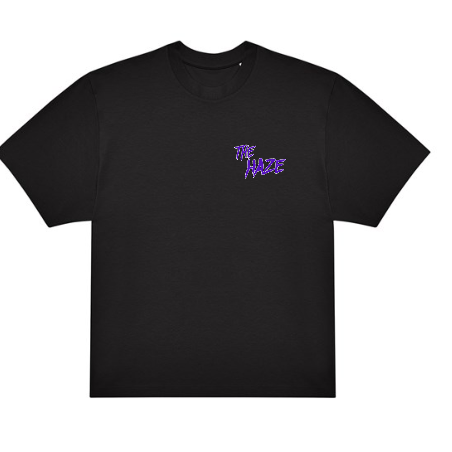 The Haze Logo - Left Chest - Oversized T-Shirt (BLACK EDITION)