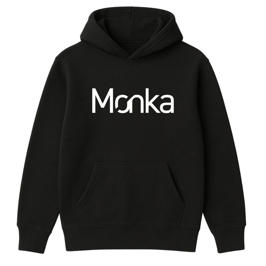 Monka Logo Hoodie – Black