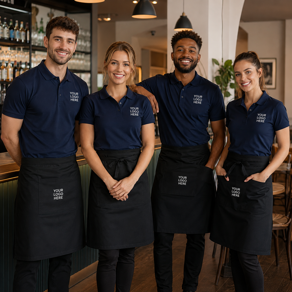 Front of House Package — 1 Polo & 1 Bar Apron (Team of 4)
