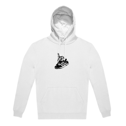FILTHY RED “Burning Sole” Hoodie (WHITE EDITION)