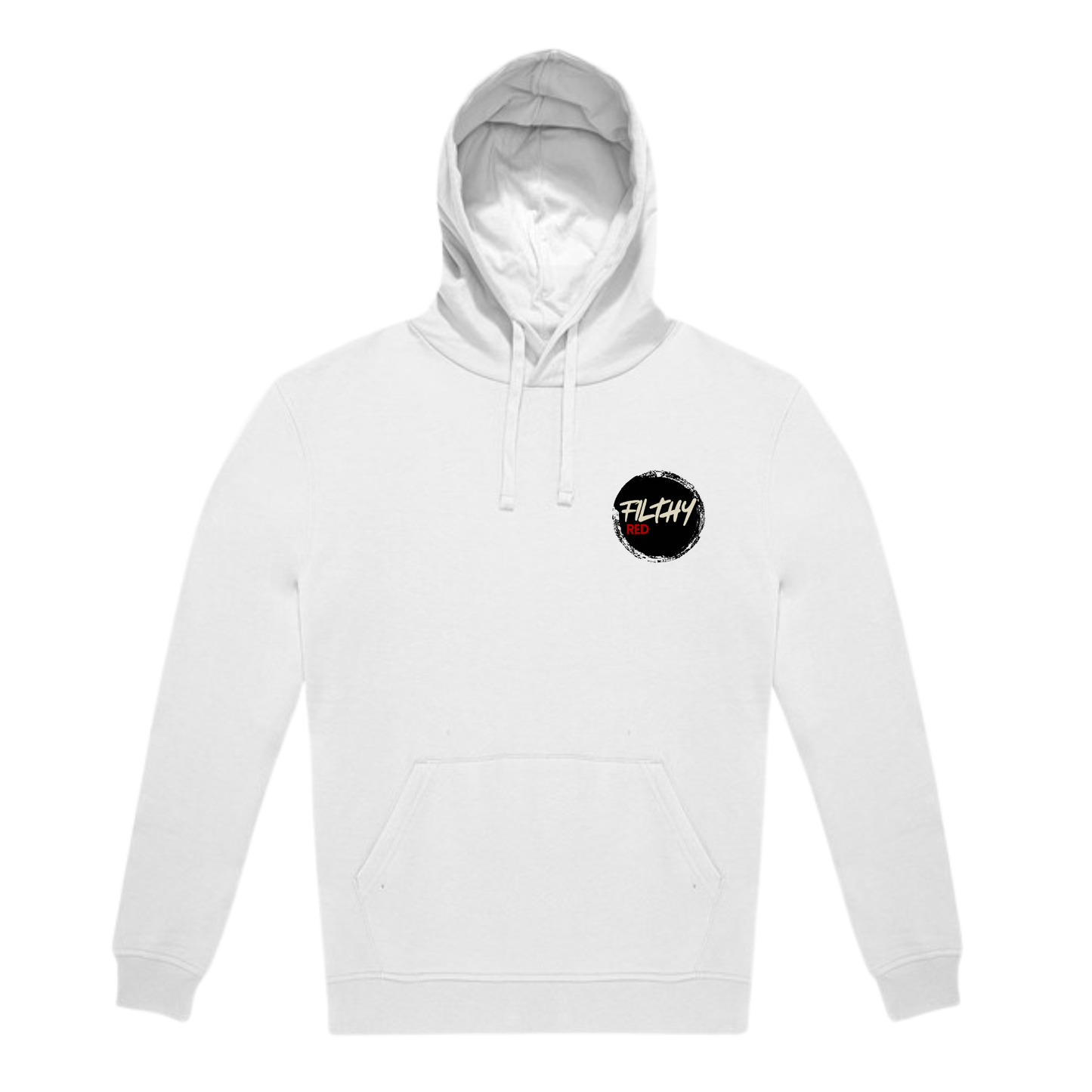 FILTHY RED Logo Hoodie (WHITE EDITION)