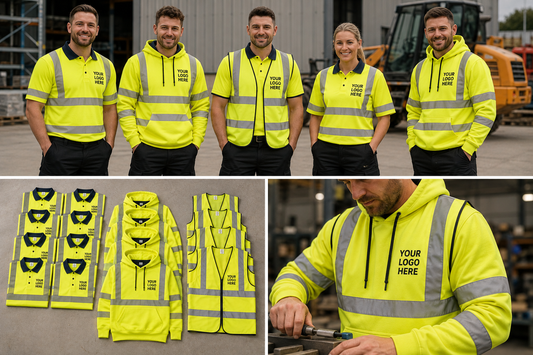 Site Team Hi-Vis Package — 2 Hi-Vis Polos, 1 Hi-Vis Hoodie & 1 Hi-Vis Vest (Team of 5)