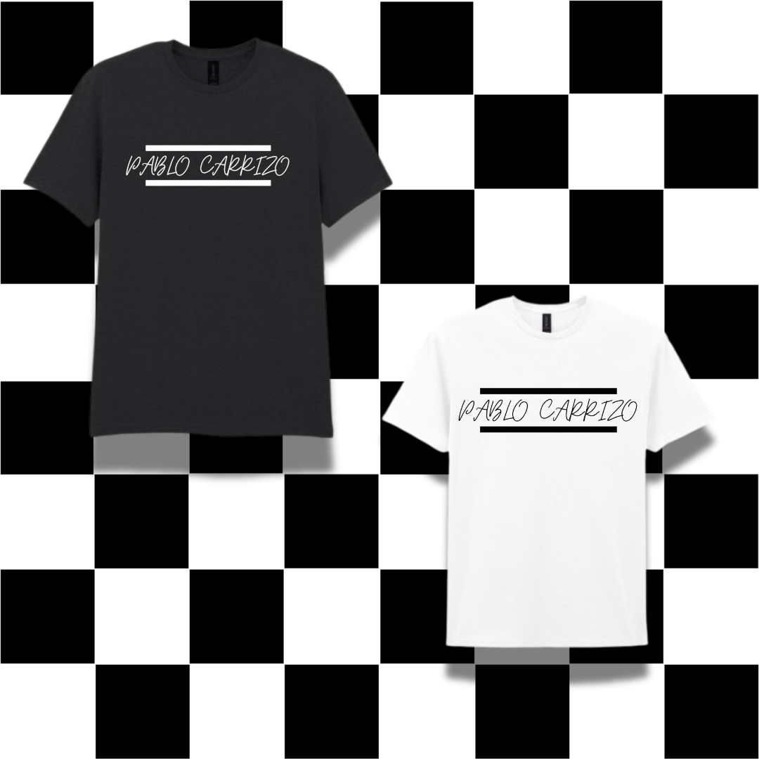 Pablo Carrizo - Logo T shirt - White & Black