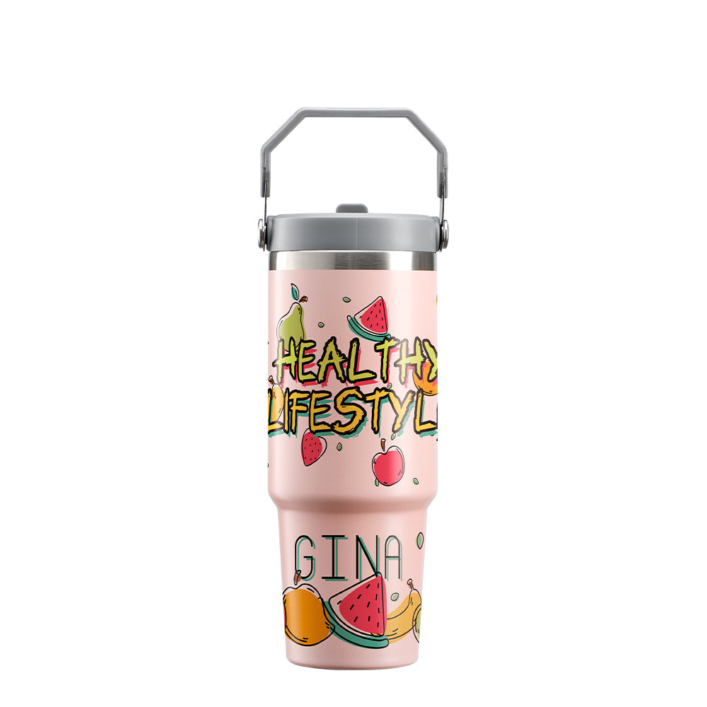 30oz Stainless Steel Tumbler with Handle