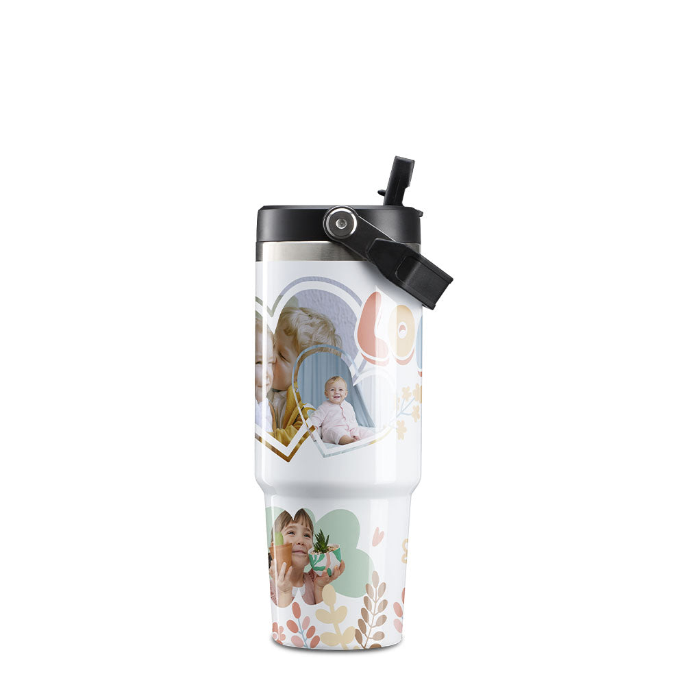 30oz Stainless Steel Tumbler with Handle