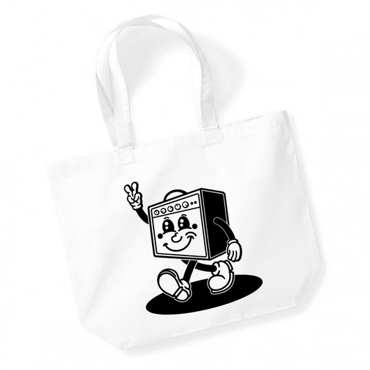 Under The Influence – White Tote Bag (Mascot Black Print)