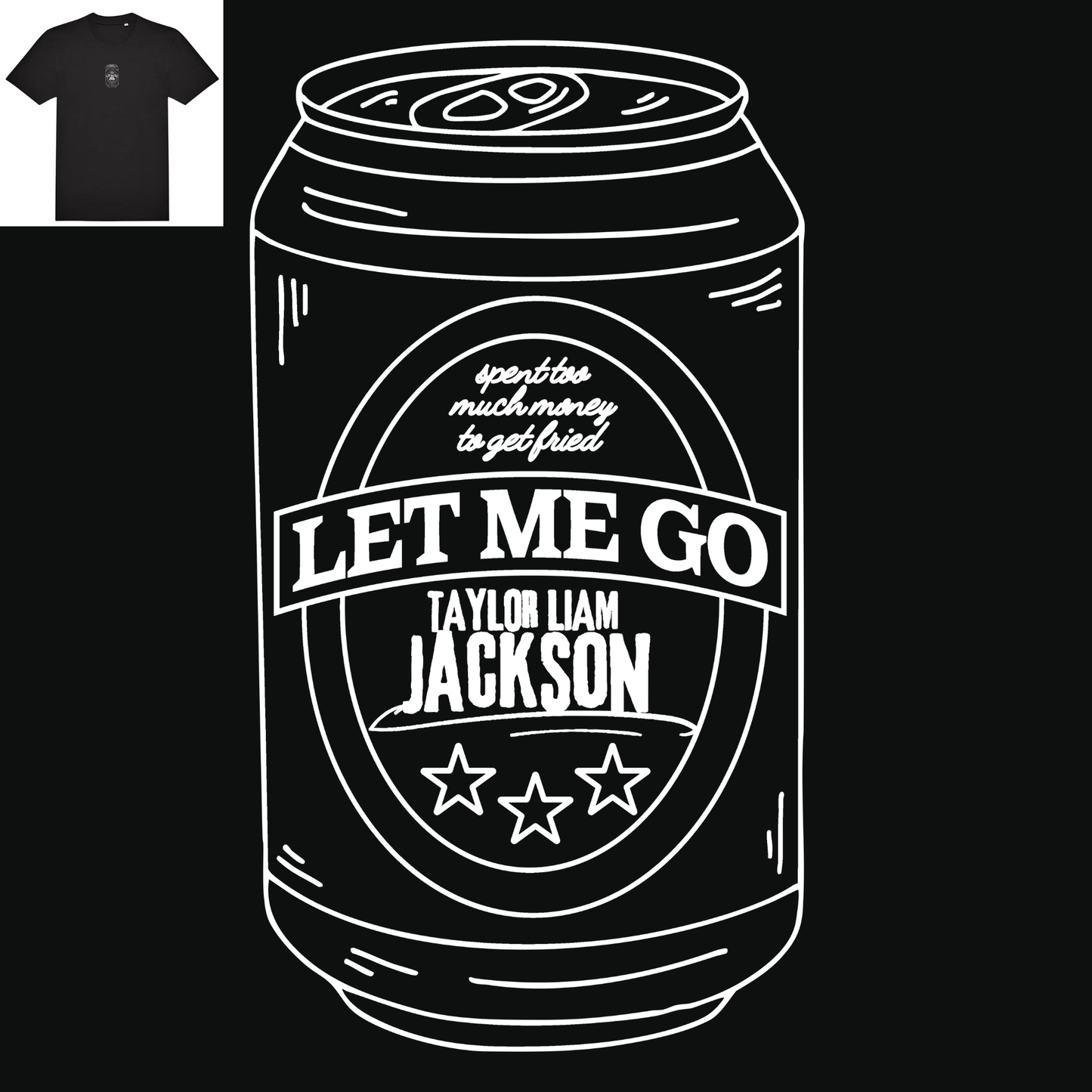 Taylor Liam Jackson - Black  – Let Me Go T-Shirt