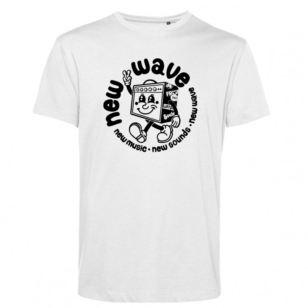Under The Influence – White Ringer T-Shirt (Black Print)