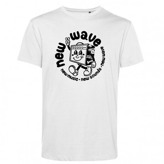 Under The Influence – White Ringer T-Shirt (Black Print)